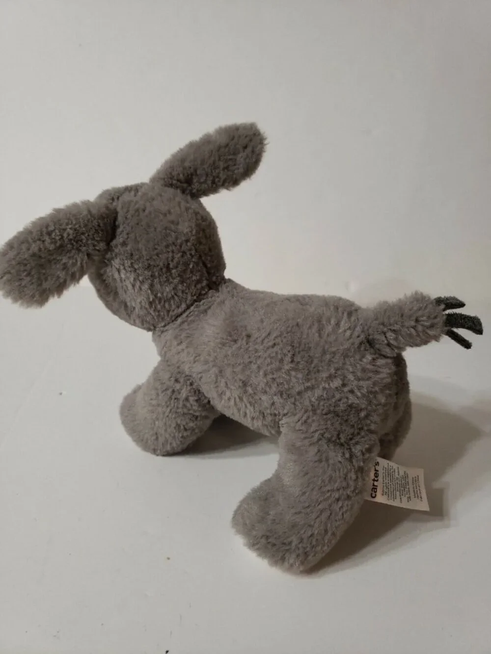 Carters Grey Donkey Mule Baby Plush Soft Stuffed Animal Lovey Toy